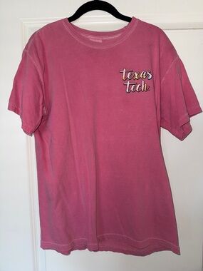 Comfort Colors Pink Texas Tech Graphic Tee
